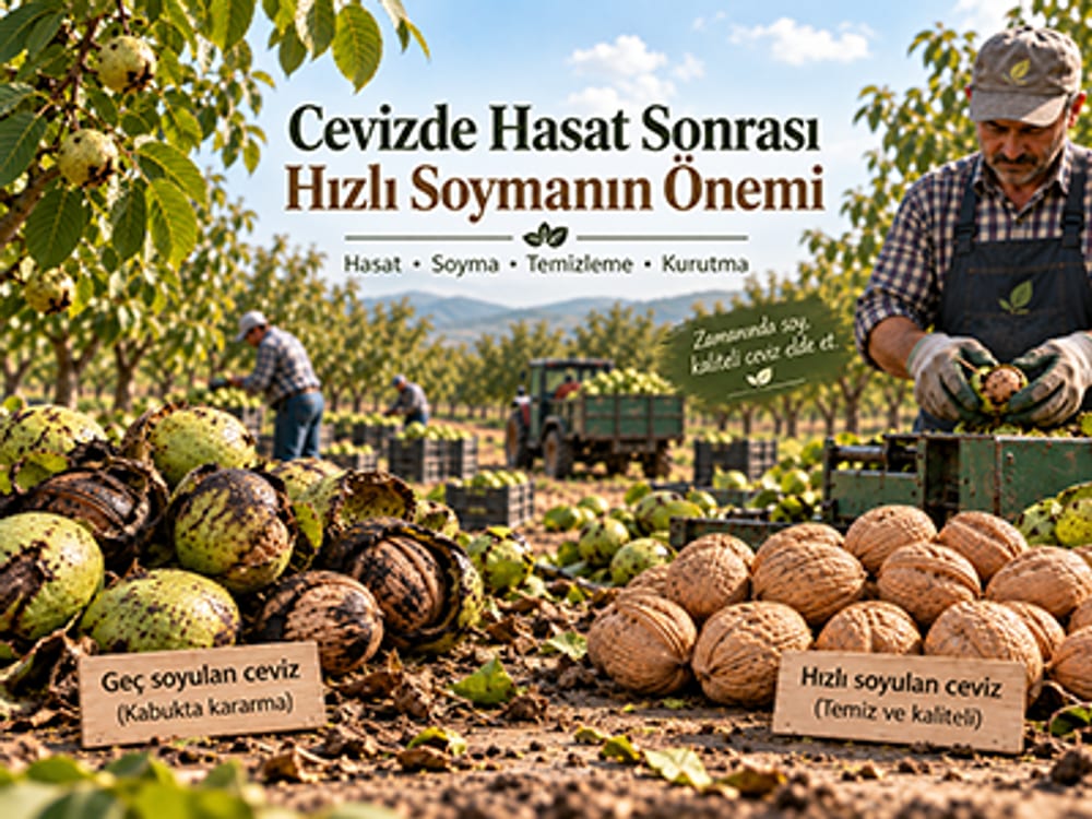 Ceviz Kabuğu Hasat Sonrası Neden Siyahlaşır
